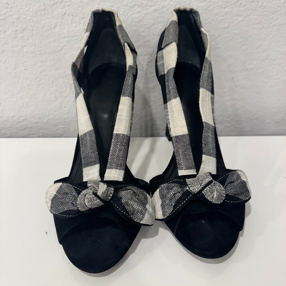 A.D Black suede and textile  size 8.5